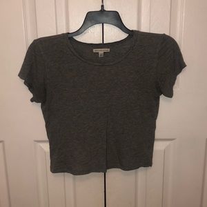 grey , crop top